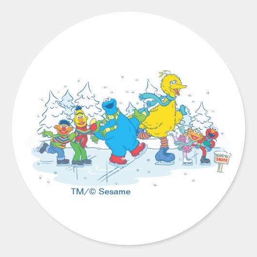 Sesame Street | Ice Skating Friends Sticker (Vorderseite)