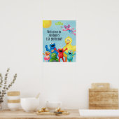 Sesame Street Illustration Geburtstagswillkommen Poster (Küche)