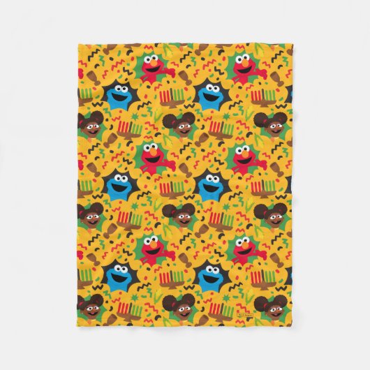 Sesame Street Kwanzaa Pattern Fleecedecke (Vorderseite)