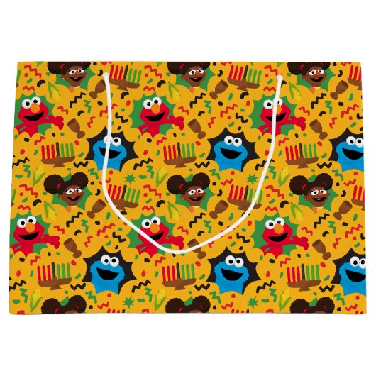 Sesame Street Kwanzaa Pattern Große Geschenktüte (Vorderseite)