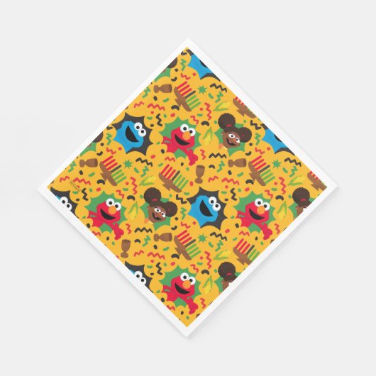 Sesame Street Kwanzaa Pattern Serviette (Ecke)