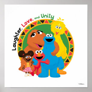 Sesame Street Lachen, Liebe & Einheit Poster