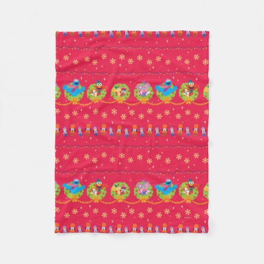 Sesame Street Nutcracker Urlaubsmuster Fleecedecke (Vorderseite)