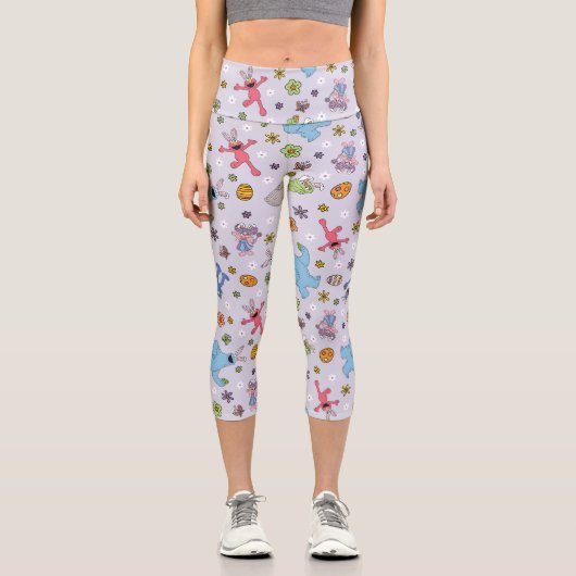 Sesame Street Oaster Bunny Pattern Capri Leggings (Vorderseite)