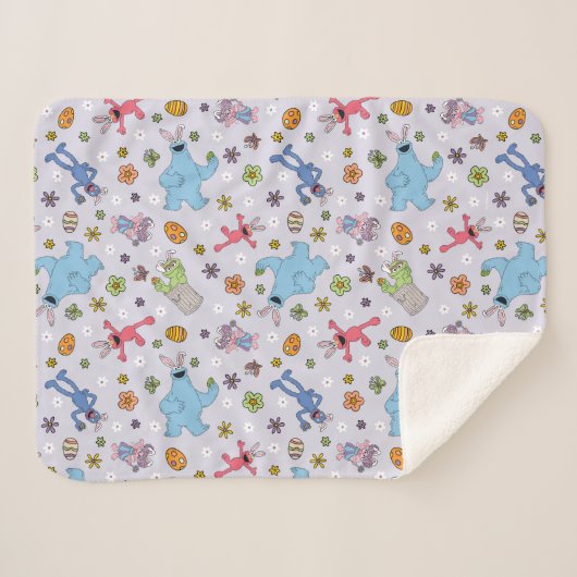 Sesame Street Oaster Bunny Pattern Sherpadecke (Vorderseite (Horizontal))