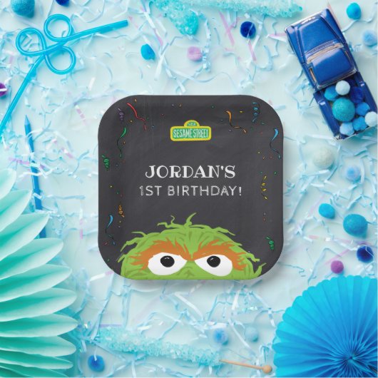 Sesame Street | Oscar Birthday Chalkboard Pappteller (Party)