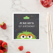 Sesame Street | Oscar Birthday Chalkboard Serviette (Beispiel)