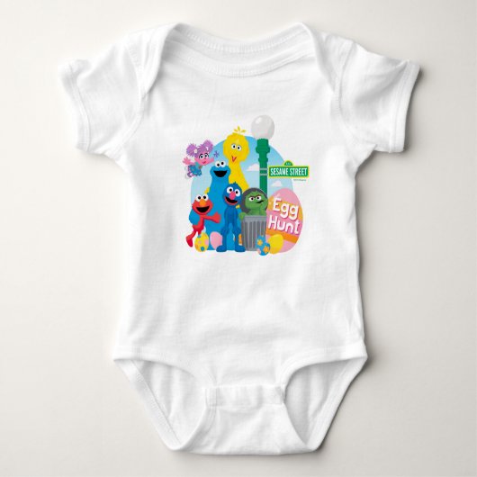 Sesame Street Ostereier Hunt Baby Strampler (Vorderseite)