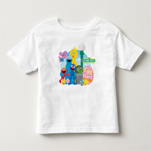 Sesame Street Ostereier Hunt Kleinkind T-shirt (Vorderseite)