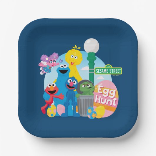 Sesame Street Ostereier Hunt Pappteller (Vorderseite)