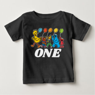 Sesame Street Pals 1. Geburtstag Balloons Baby T T-shirt