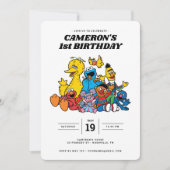 Sesame Street Pals 1. Geburtstag Einladung (Vorderseite)