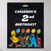 Sesame Street Pals 2. Geburtstag Balloons Willkomm Poster (Vorne)