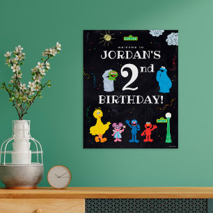 Sesame Street Pals 2. Geburtstag Begrüßung Poster