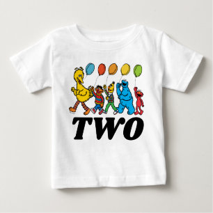 Sesame Street Pals 2. Geburtstagsballons Baby T-shirt