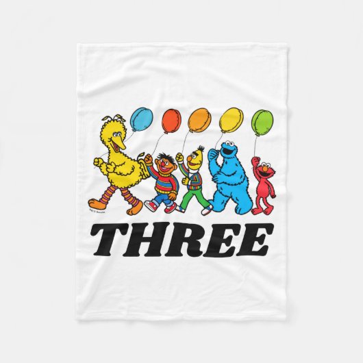 Sesame Street Pals 3rd Birthday Balloons Toddler  Fleecedecke (Vorderseite)