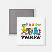 Sesame Street Pals 3rd Birthday Balloons Toddler  Magnet (Vorderseite/Rückseite)