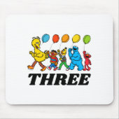 Sesame Street Pals 3rd Birthday Balloons Toddler  Mousepad (Vorne)