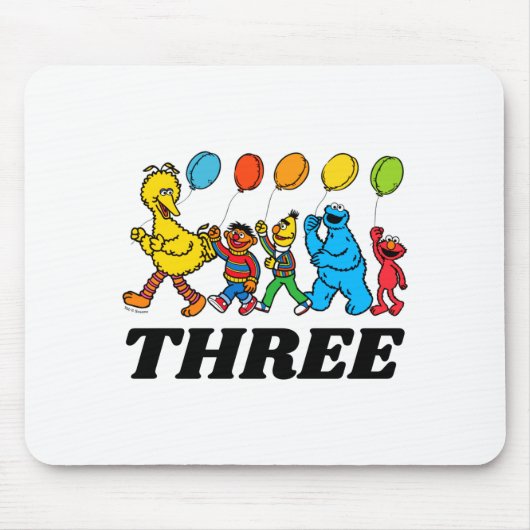 Sesame Street Pals 3rd Birthday Balloons Toddler  Mousepad (Vorne)