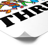 Sesame Street Pals 3rd Birthday Balloons Toddler  Poster (Ecke)