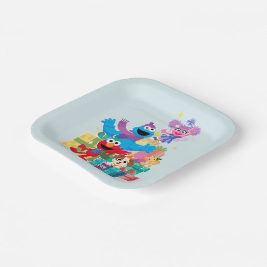 Sesame Street Pals and Presents Pappteller (Gewinkelt)