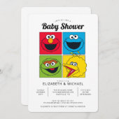 Sesame Street Pals Baby Shower Einladung (Vorne/Hinten)