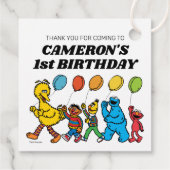 Sesame Street Pals Balloons Birthday Geschenkanhänger (Rückseite)
