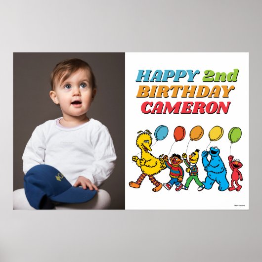 Sesame Street Pals Balloons Birthday Poster (Vorne)