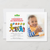 Sesame Street Pals | Birthday Balloons Einladung (Vorderseite)