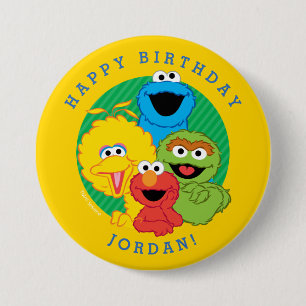 Sesame Street Pals Birthday Button