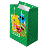 Sesame Street Pals Birthday Mittlere Geschenktüte (Rückseite Schrägansicht)