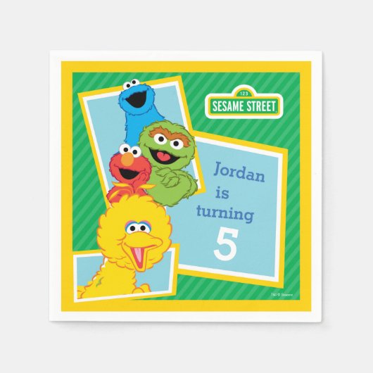 Sesame Street Pals Birthday Serviette (Vorderseite)