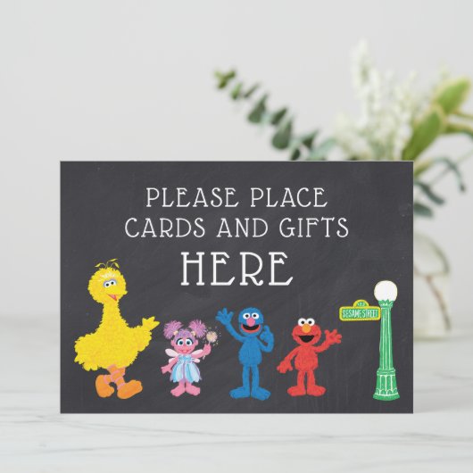 Sesame Street Pals Chalkboard | Karten und Geschen (Stehend Vorderseite)