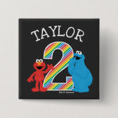 Sesame Street Pals Chalkboard Rainbow 2. Geburtsta Button (Vorderseite)