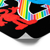 Sesame Street Pals Chalkboard Rainbow 2nd Birthday Poster (Ecke)