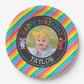 Sesame Street Pals Chalkboard Rainbow Birthday Pap Pappteller (Vorderseite)