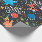 Sesame Street Pals Chalkboard Rainbow Geschenkpapier (Ecke)