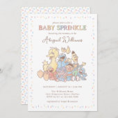 Sesame Street Pals Confetti Baby Sprinkle Einladung (Vorne/Hinten)