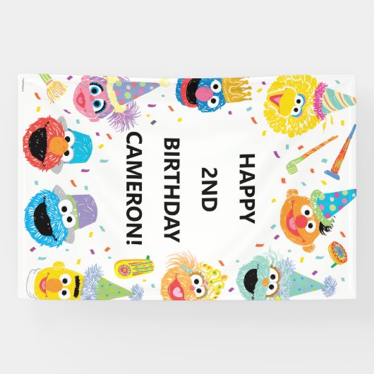 Sesame Street Pals Confetti Birthday Banner (Horizontal)