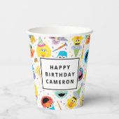 Sesame Street Pals Confetti Birthday Pappbecher (Rückseite)