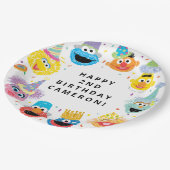 Sesame Street Pals Confetti Birthday Pappteller (Schrägansicht)