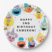 Sesame Street Pals Confetti Birthday Pappteller (Vorderseite)