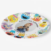 Sesame Street Pals Confetti Birthday Pappteller (Schrägansicht)