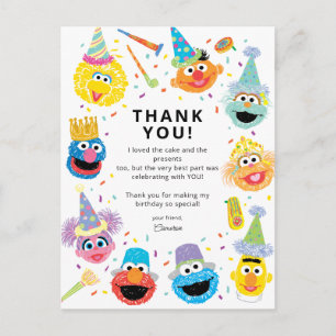 Sesame Street Pals Confetti Birthday Postkarte
