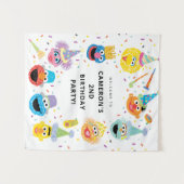 Sesame Street Pals Confetti Birthday Welcome Wandteppich (Vorderseite (Horizontal))