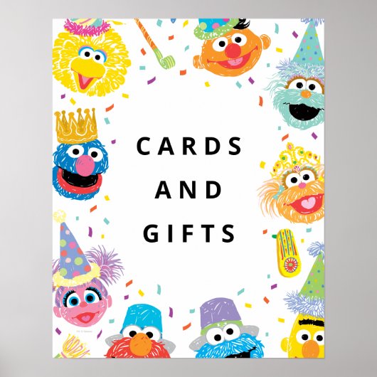 Sesame Street Pals Confetti | Karten und Geschenke Poster (Vorne)