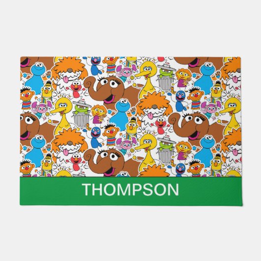 Sesame Street Pals Doodley Pattern Fußmatte (Vorderseite)