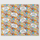 Sesame Street Pals Doodley Pattern Geschenkpapier (Flach)