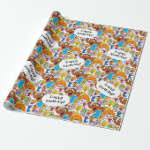 Sesame Street Pals Doodley Pattern Geschenkpapier (Ungerollt)