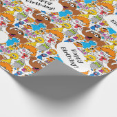 Sesame Street Pals Doodley Pattern Geschenkpapier (Ecke)